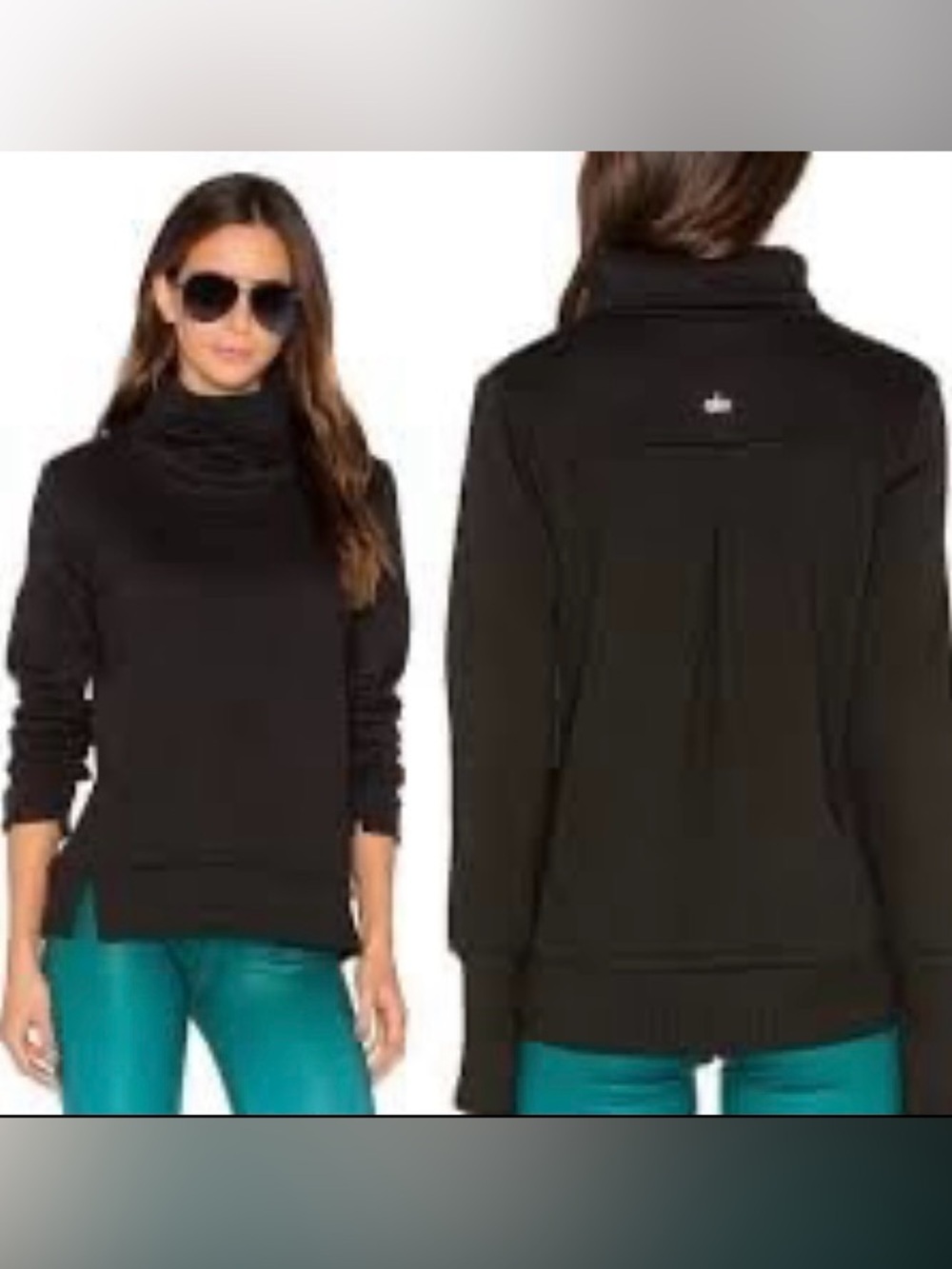 Alo estimated size Small Haze Mock Neck Pullover Black